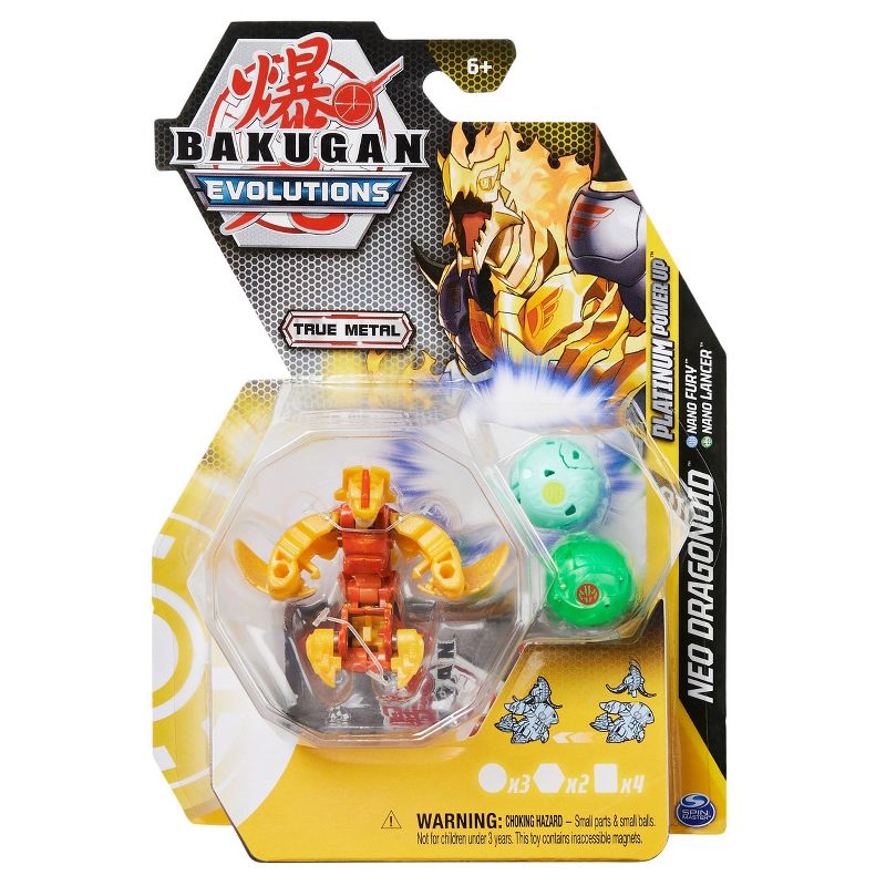 Bakugan Evolutions Platinum Power Up Character Packs - Neo Dragonoid w/ Nano Fury & Lancer