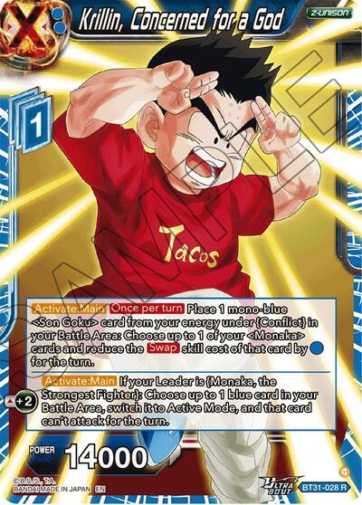 Krillin, Concerned for a God (Impact Beyond Dimensions) Near Mint Foil