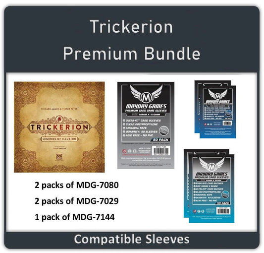 "Trickerion: Legends of Illusion" Compatible Card Sleeve Bundle - Nick Nack's Full Frontal Attack