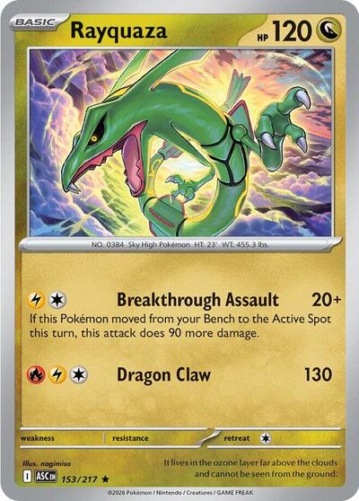 Rayquaza (ME: Ascended Heroes) Near Mint Holofoil - Nick Nack's Full Frontal Attack