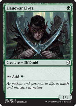 Llanowar Elves (Dominaria) Near Mint - Nick Nack's Full Frontal Attack