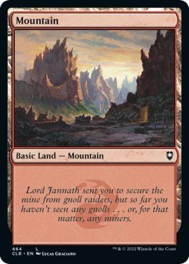 Mountain (464) (Commander Legends: Battle for Baldur's Gate) Near Mint Foil - Nick Nack's Full Frontal Attack