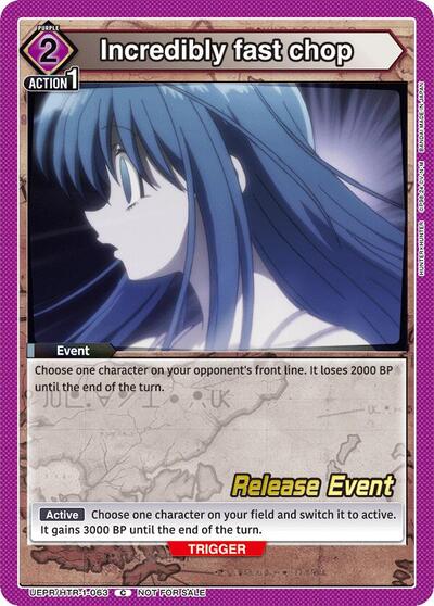 Incredibly fast chop (Hunter x Hunter Release Event Cards) Near Mint - Nick Nack's Full Frontal Attack