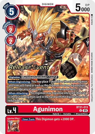 Agunimon (World Convergence Release Event Cards) Near Mint