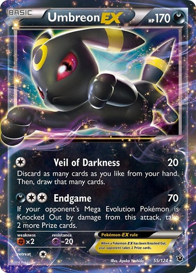 Umbreon EX (XY - Fates Collide) Medium Play Holofoil