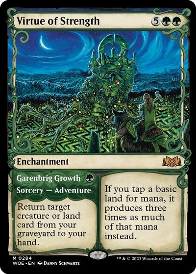 Virtue of Strength (Showcase) (Wilds of Eldraine) Near Mint