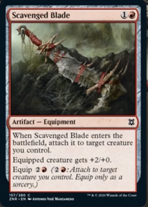 Scavenged Blade (Zendikar Rising) Near Mint - Nick Nack's Full Frontal Attack