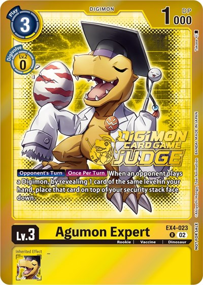 Agumon Expert EX4-023 (Judge Pack 4) (Alternative Being Booster) Near Mint Foil