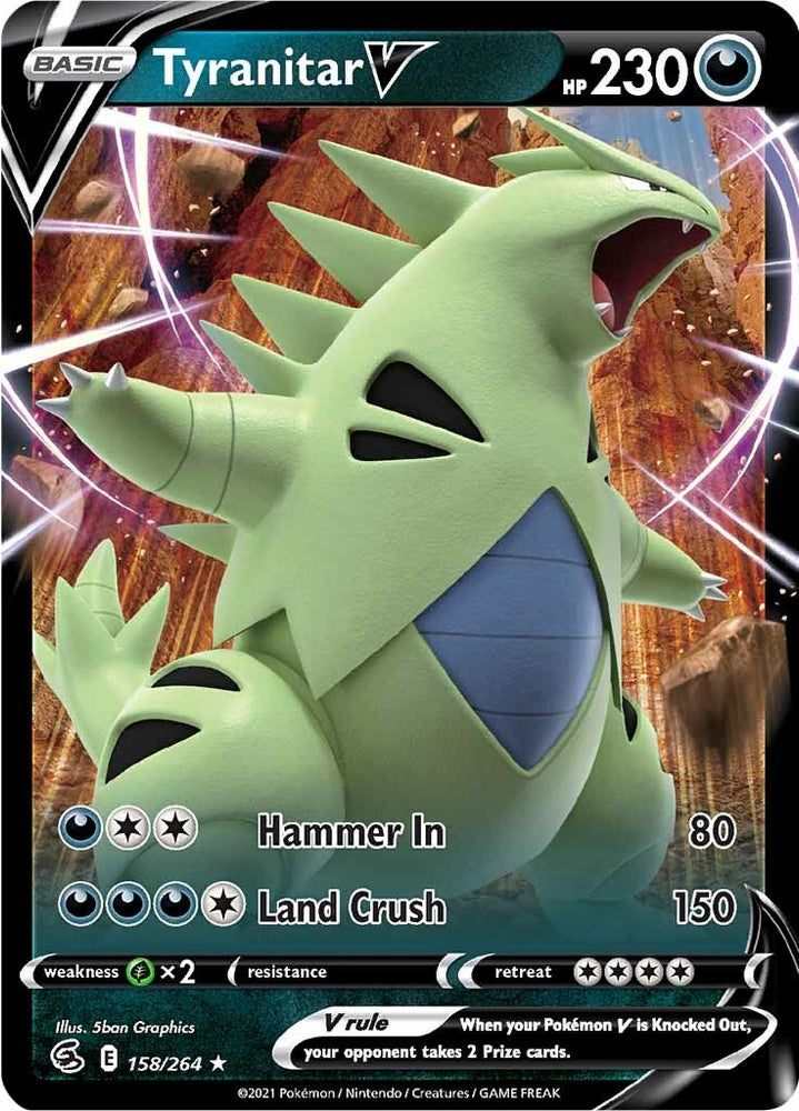 Tyranitar V (158/264) [Espada y escudo: Golpe de fusión] 