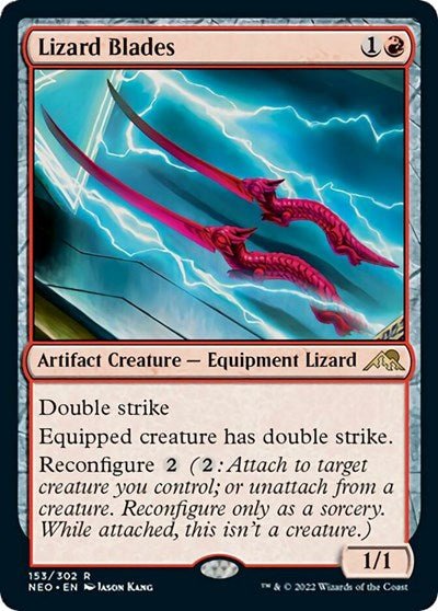 Lizard Blades (Kamigawa: Neon Dynasty) Near Mint - Nick Nack's Full Frontal Attack