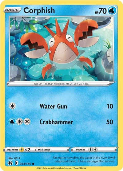 Corphish (Crown Zenith) Near Mint Reverse Holofoil
