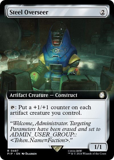 Steel Overseer (Extended Art) (Universes Beyond: Fallout) Near Mint - Nick Nack's Full Frontal Attack