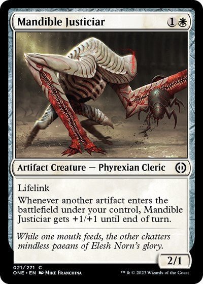 Mandible Justiciar (Phyrexia: All Will Be One) Near Mint - Nick Nack's Full Frontal Attack