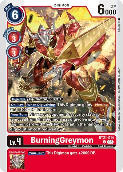 BurningGreymon (World Convergence) Near Mint