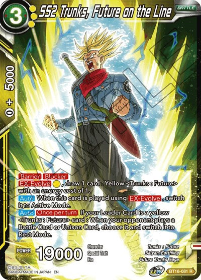 SS2 Trunks, Future on the Line (Realm of the Gods) Near Mint Foil