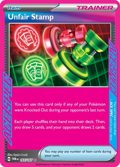 Unfair Stamp (SV06: Twilight Masquerade) Near Mint Holofoil - Nick Nack's Full Frontal Attack