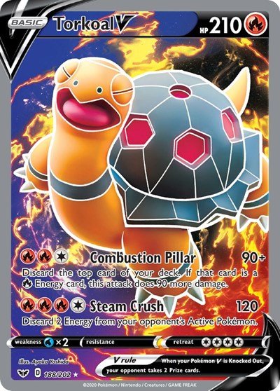 Torkoal V (Full Art) (SWSH01: Sword & Shield Base Set) Near Mint Holofoil - Nick Nack's Full Frontal Attack