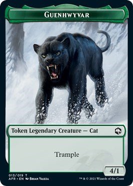 Guenhwyvar Token (Promo Pack: Adventures in the Forgotten Realms) Near Mint - Nick Nack's Full Frontal Attack