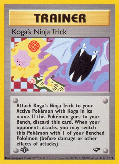 Koga's Ninja Trick (Gym Challenge) Light Play 1st Edition