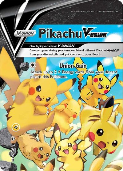 Pikachu V-UNION (SWSH139) (Célébrations) [Épée et Bouclier : Promos Black Star] 