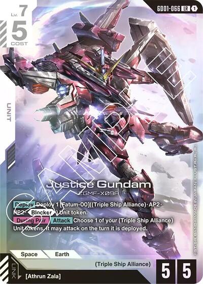 Justice Gundam (Newtype Rising) Near Mint Holofoil