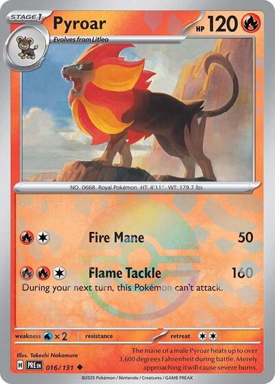 Pyroar (Poke Ball Pattern) (SV: Prismatic Evolutions) Near Mint Holofoil