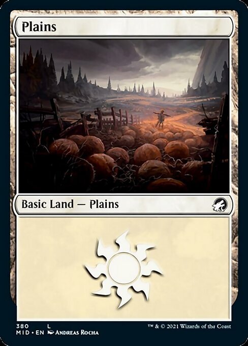 Plains (380) (Innistrad: Midnight Hunt) Near Mint - Nick Nack's Full Frontal Attack