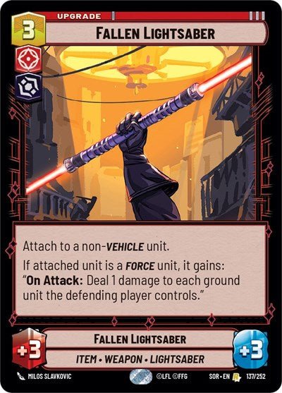 Fallen Lightsaber (Spark of Rebellion) Near Mint - Nick Nack's Full Frontal Attack