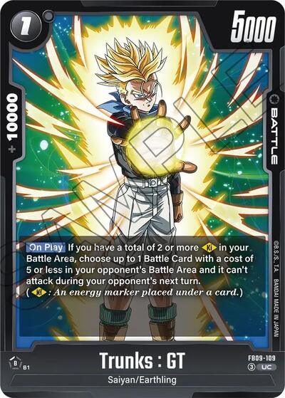 Trunks : GT FB09 - 109 (Dual Evolution) Near Mint - Nick Nack's Full Frontal Attack