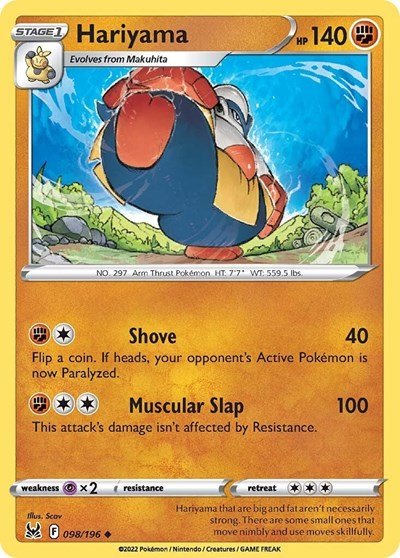 Hariyama (SWSH11: Lost Origin) Near Mint - Nick Nack's Full Frontal Attack