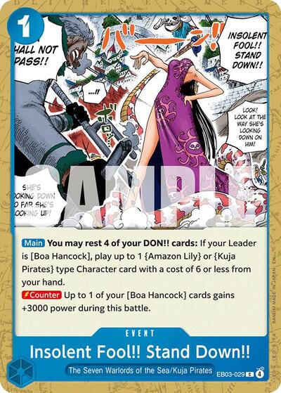 Insolent Fool!! Stand Down!! (Extra Booster: One Piece Heroines Edition) Near Mint - Nick Nack's Full Frontal Attack