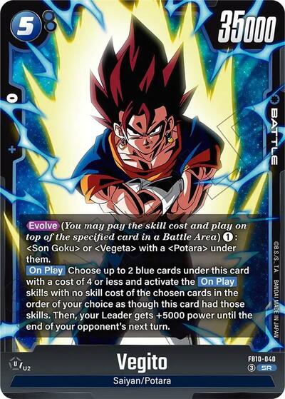 Vegito FB10-040 (Cross Force) Near Mint Holofoil