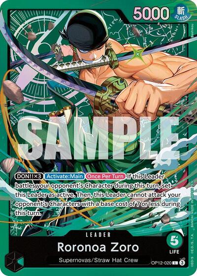 Roronoa Zoro (OP12-020) (Starter Deck 32: GREEN Roronoa Zoro) Near Mint Foil