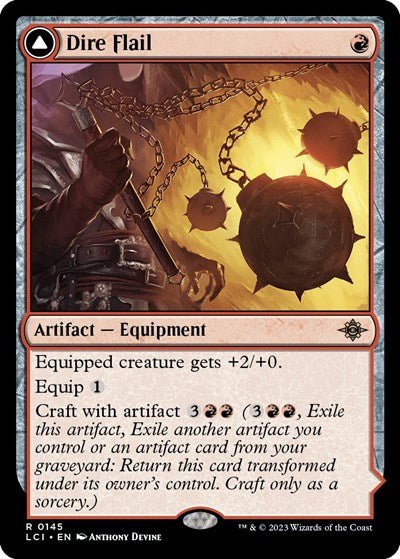 Dire Flail (The Lost Caverns of Ixalan) Near Mint Foil - Nick Nack's Full Frontal Attack