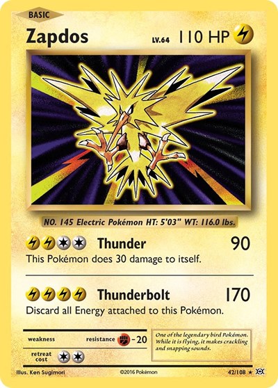 Zapdos (XY - Evolutions) Near Mint Reverse Holofoil