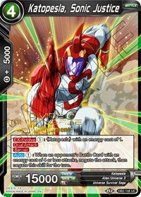Katopesla, Sonic Justice (Divine Multiverse Draft Tournament) (DB2-148) [Cartes de promotion de tournoi] 