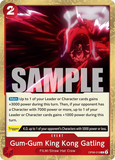 Gum-Gum King Kong Gatling (Wings of the Captain) Near Mint Foil