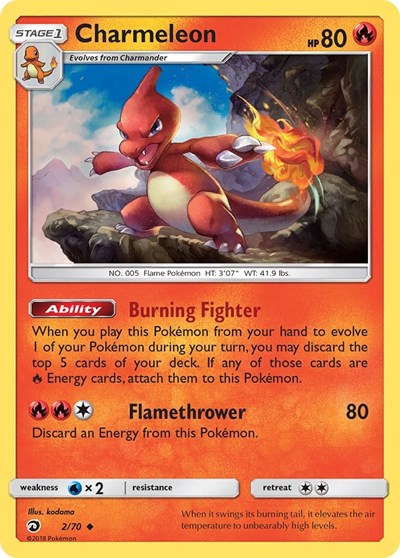 Charmeleon (Dragon Majesty) Near Mint Reverse Holofoil
