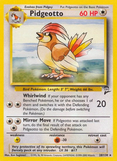 Pidgeotto (Base Set 2) Medium Play