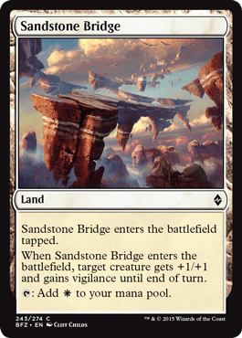 Sandstone Bridge (Battle for Zendikar) Near Mint - Nick Nack's Full Frontal Attack