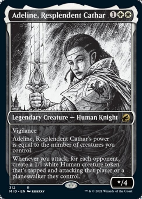 Adeline, Resplendent Cathar (Showcase) (Innistrad: Midnight Hunt) Near Mint - Nick Nack's Full Frontal Attack