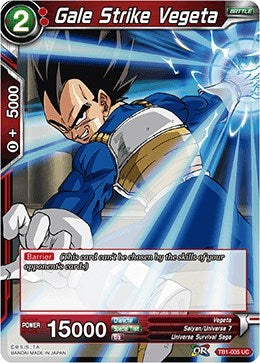Gale Strike Vegeta (Tournament of Power) Near Mint