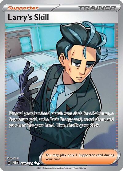 Larry's Skill - 139 (SV: Prismatic Evolutions) Near Mint Holofoil - Nick Nack's Full Frontal Attack