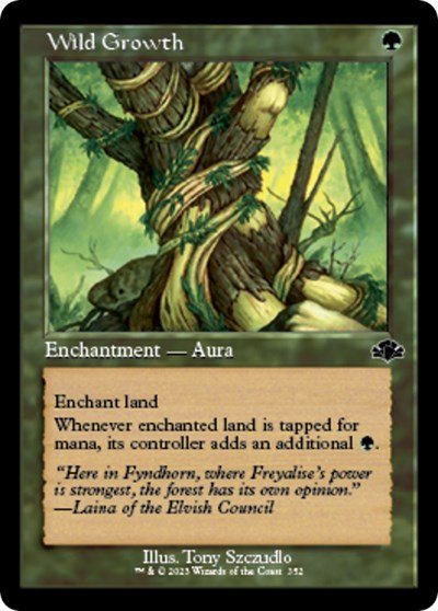 Wild Growth (Retro Frame) (Dominaria Remastered) Near Mint Foil - Nick Nack's Full Frontal Attack