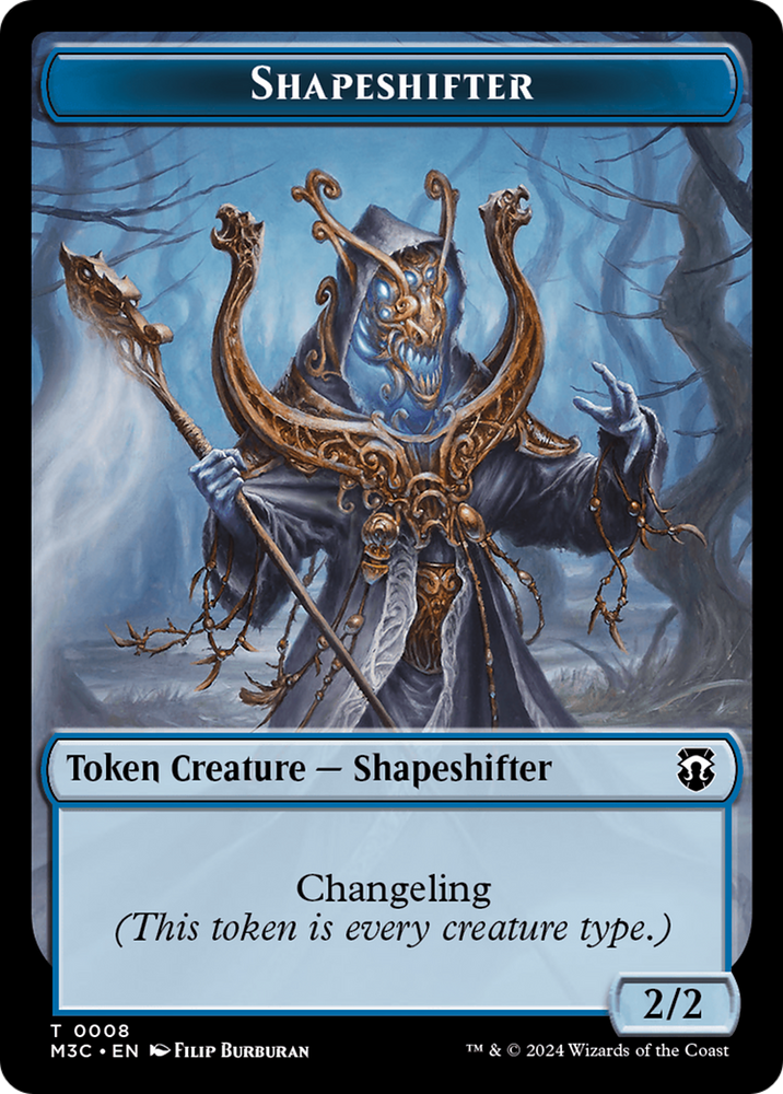 Beast (0010) // Shapeshifter (0008) Double-Sided Token [Modern Horizons 3 Commander Tokens]