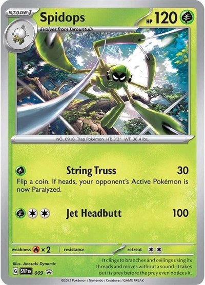 Spidops - 009 (SV: Scarlet & Violet Promo Cards) Near Mint Holofoil - Nick Nack's Full Frontal Attack