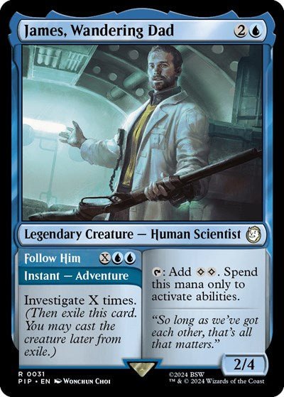 James, Wandering Dad (Universes Beyond: Fallout) Near Mint Foil - Nick Nack's Full Frontal Attack