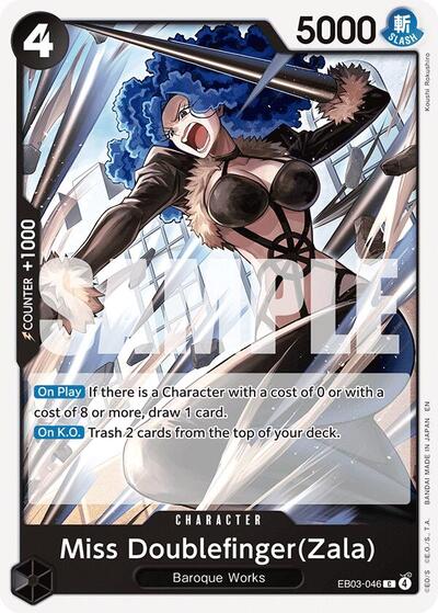 Miss Doublefinger(Zala) (Extra Booster: One Piece Heroines Edition) Near Mint - Nick Nack's Full Frontal Attack