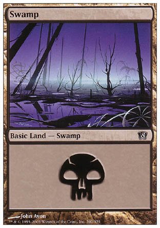 Swamp (340) (8th Edition) Near Mint - Nick Nack's Full Frontal Attack