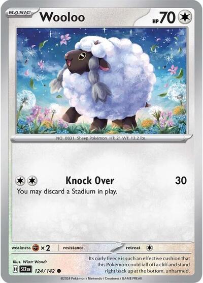 Wooloo (SV07: Stellar Crown) Near Mint Reverse Holofoil